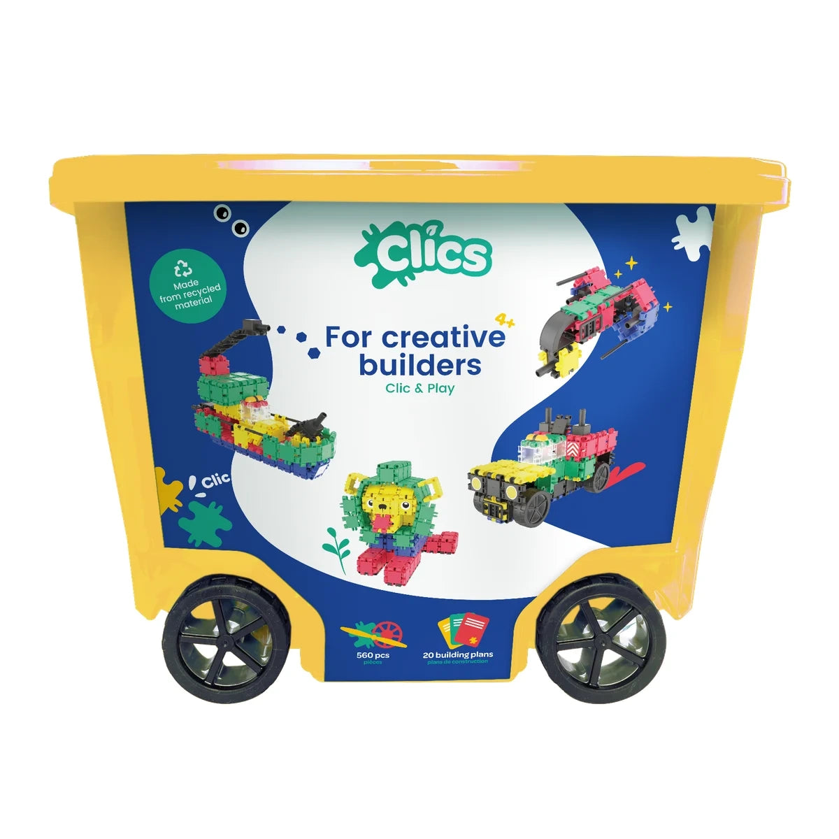 Klocki Clics Roller 20w1 560 el. konstrukcyjne, od 4 lat