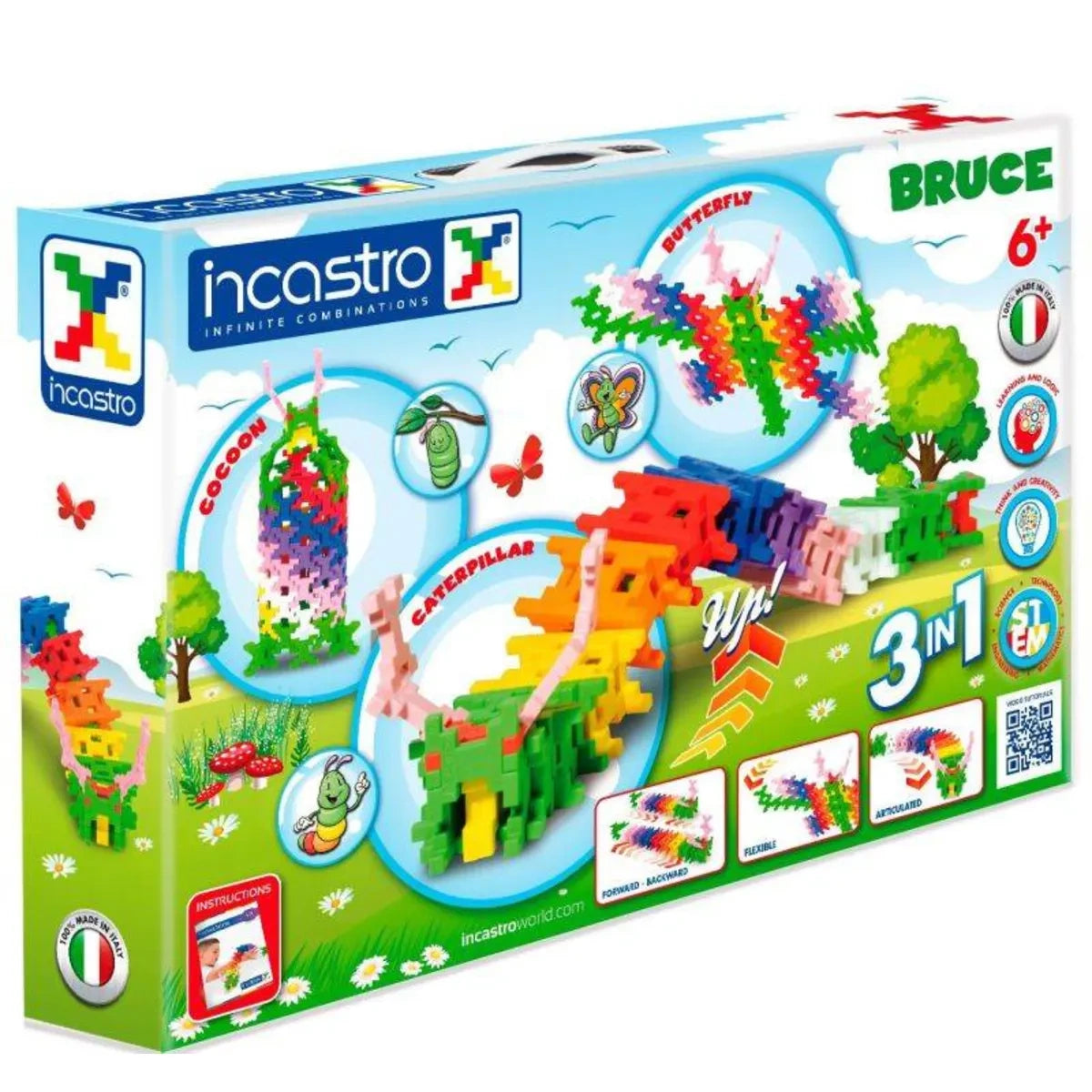 Klocki Bruce 103 el. konstrukcyjne 3w1 Motyl, od 4 lat