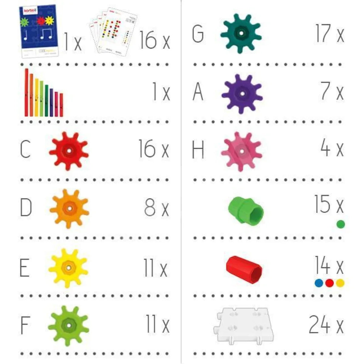 Klocki EDU Code Music 128 el. Kodowanie muzyki, od 3 lat