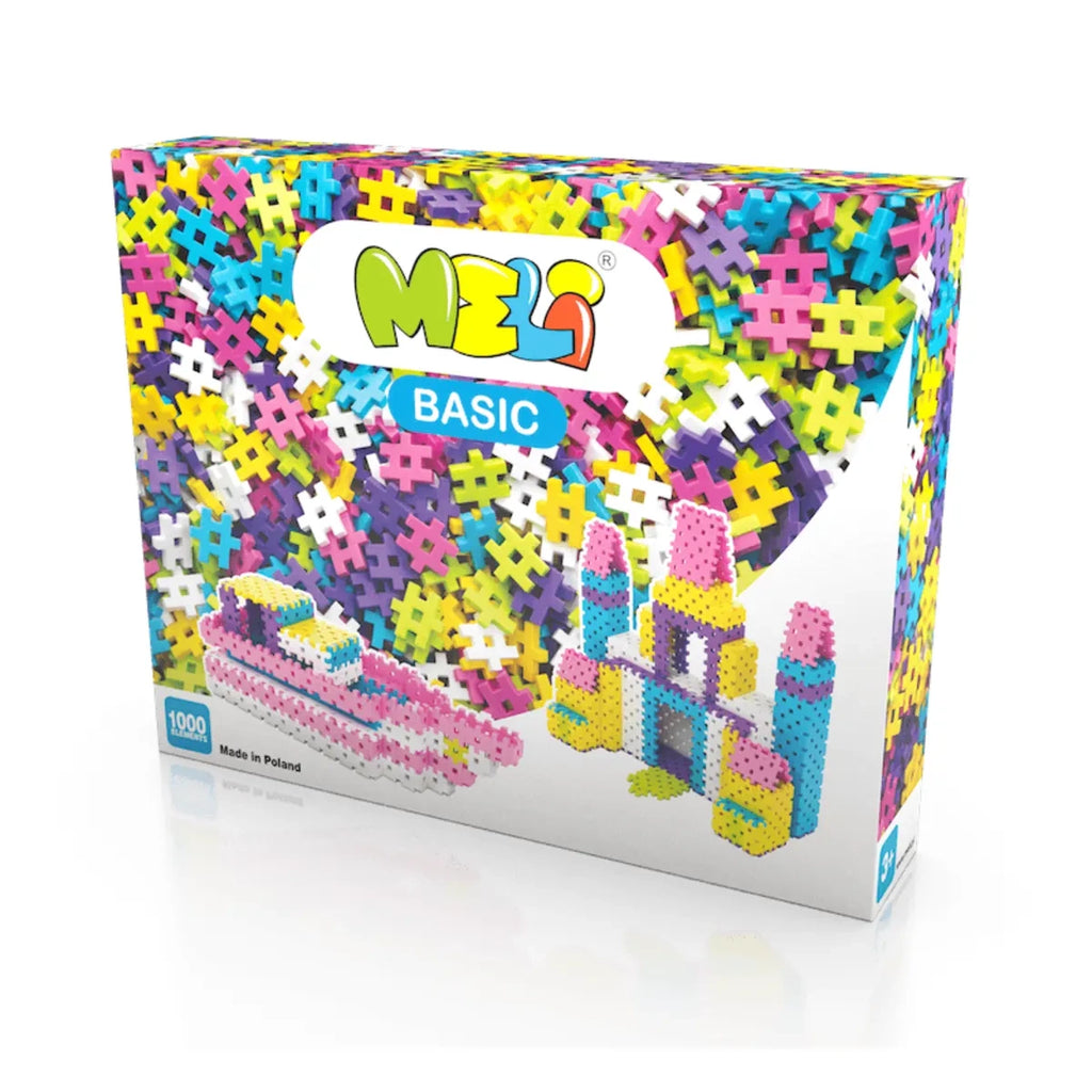 Klocki Basic Pink 1000 el. Wafle konstrukcyjne, od 3 lat