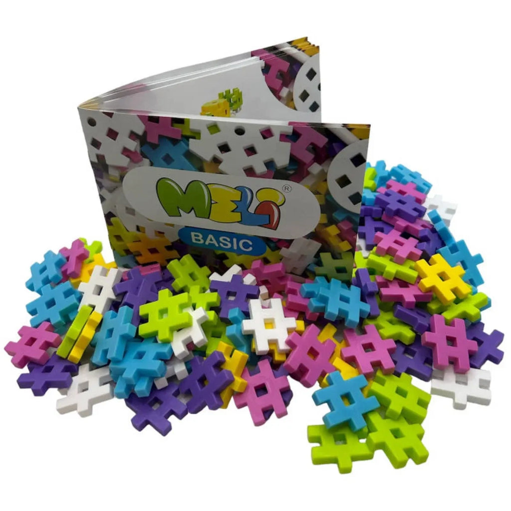 Klocki Basic Pink 150 el. konstrukcyjne waflowe, od 3 lat
