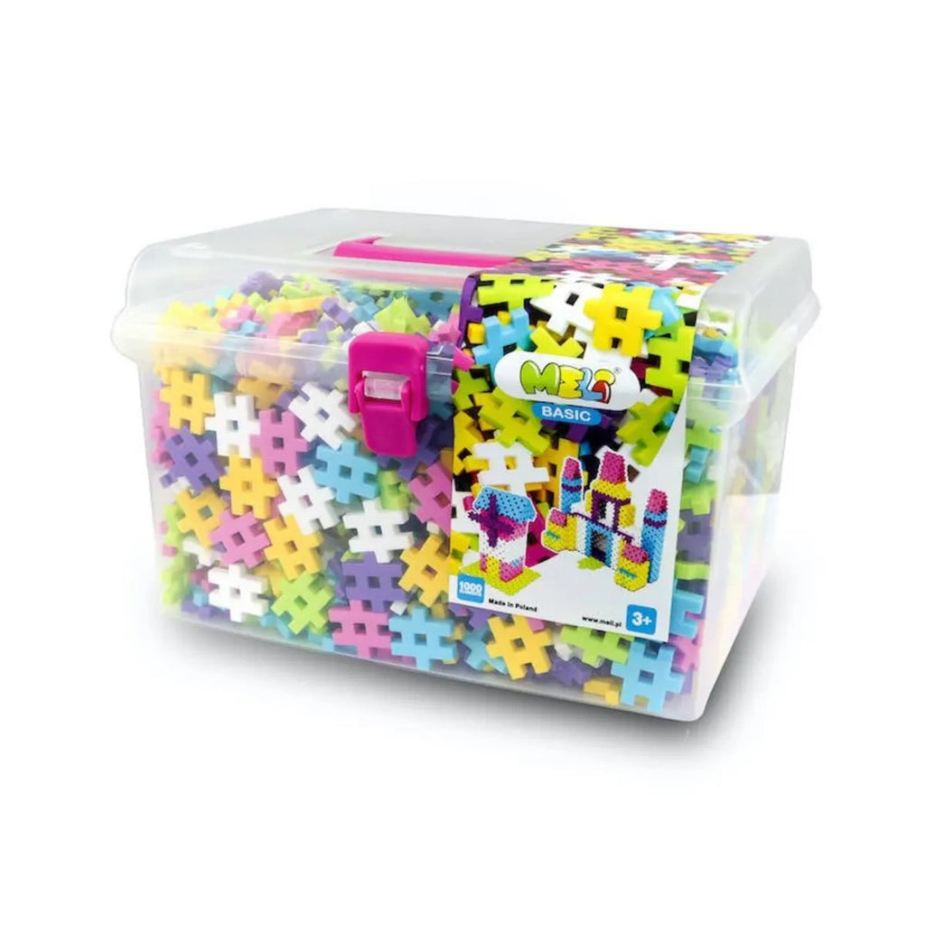 Klocki Basic Pink Travel Box 1000 el. Konstrukcyjne, od 3 lat