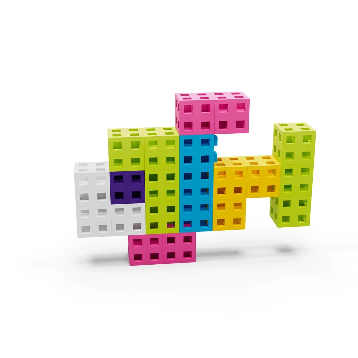 Klocki Cube Pink 100 el. Konstrukcyjne, od 3 lat