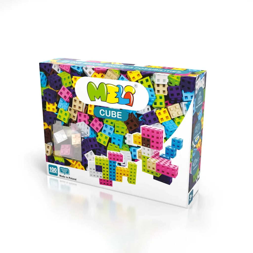 Klocki Cube Pink 100 el. Konstrukcyjne, od 3 lat