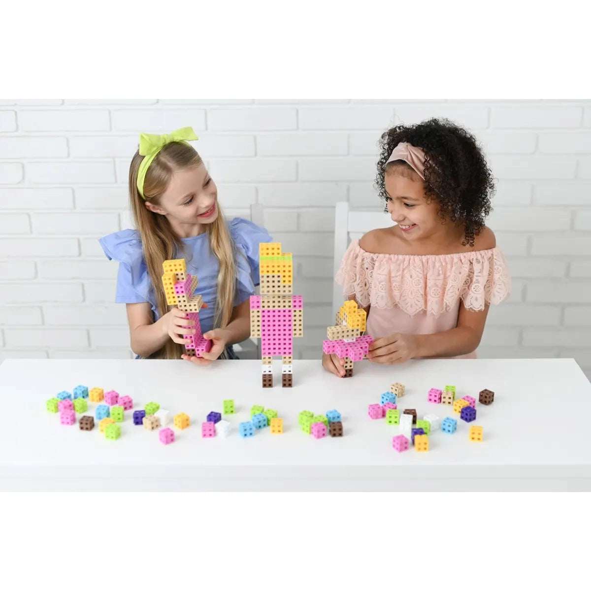 Klocki Cube Pink 100 el. Konstrukcyjne, od 3 lat