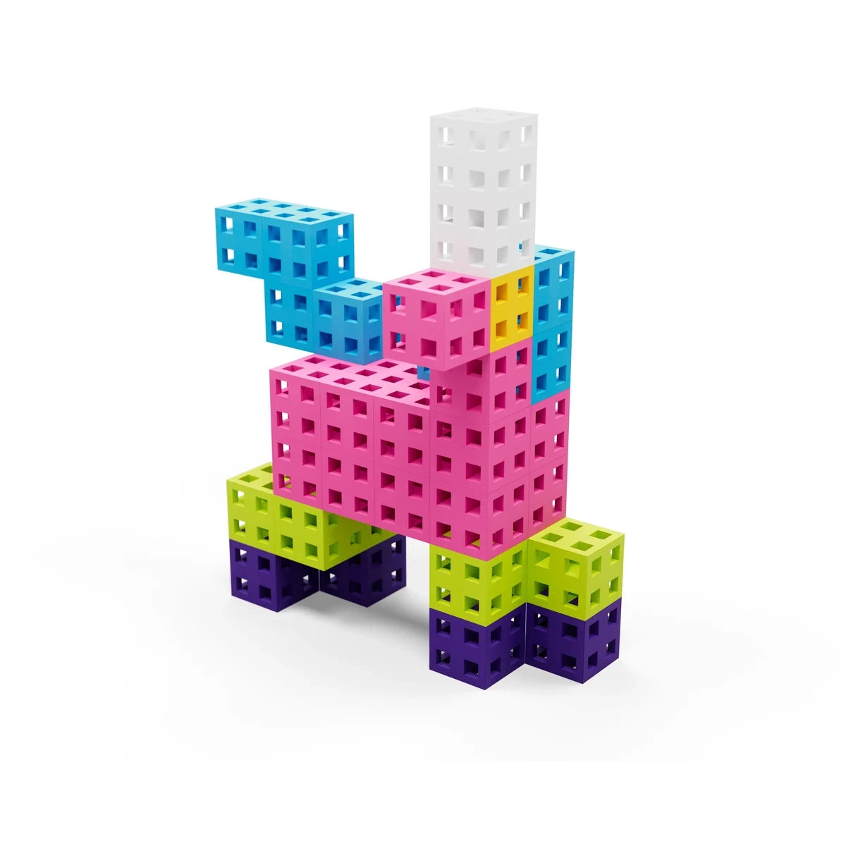 Klocki Cube Pink 100 el. Konstrukcyjne, od 3 lat