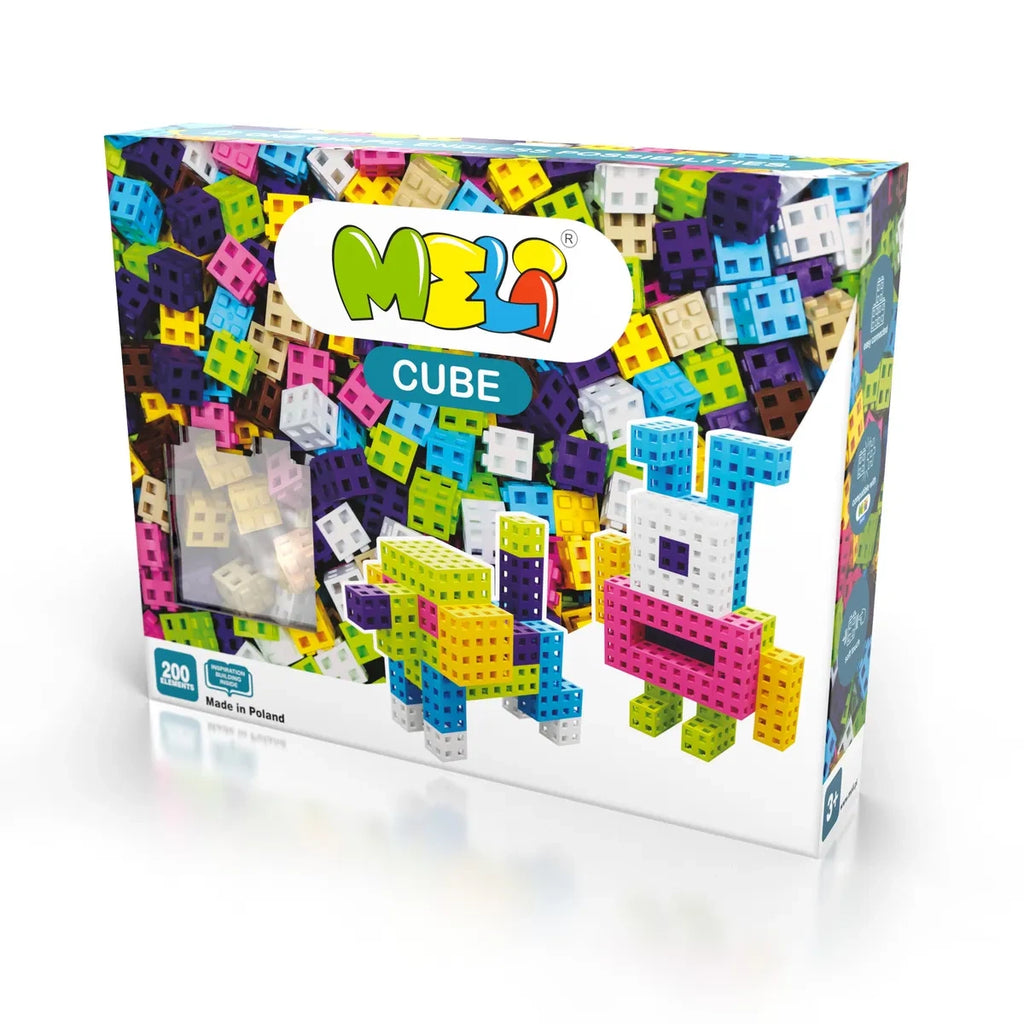 Klocki Cube Pink 200 el. Konstrukcyjne, od 3 lat