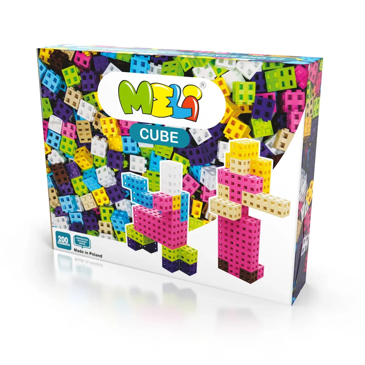 Klocki Cube Pink 200 el. Konstrukcyjne, od 3 lat