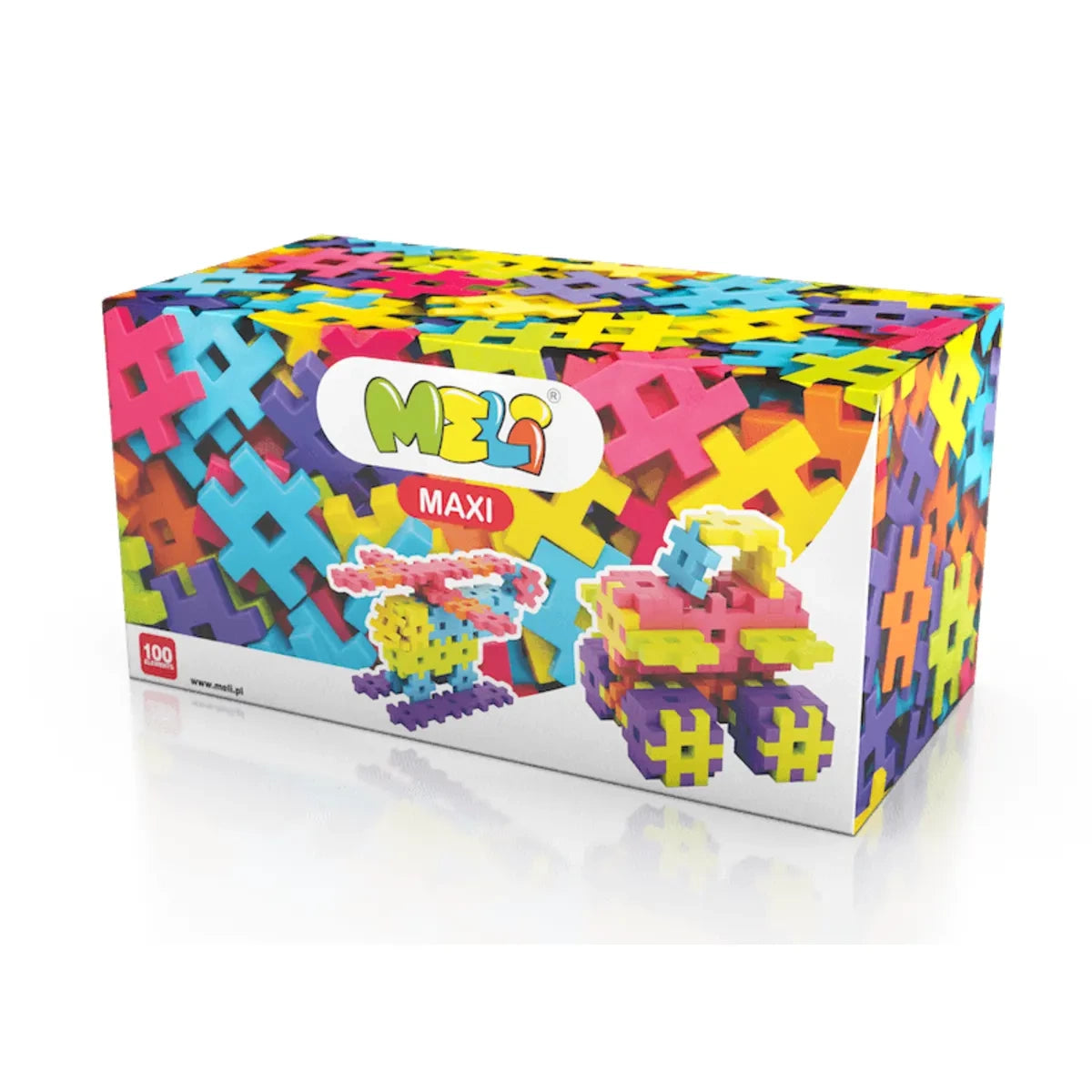 Klocki Maxi Classic 100 el. Konstrukcyjne wafle, od 1 roku