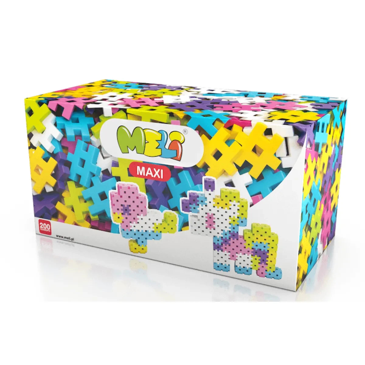 Klocki Maxi Pink 200 el. Konstrukcyjne wafle, od 1 roku