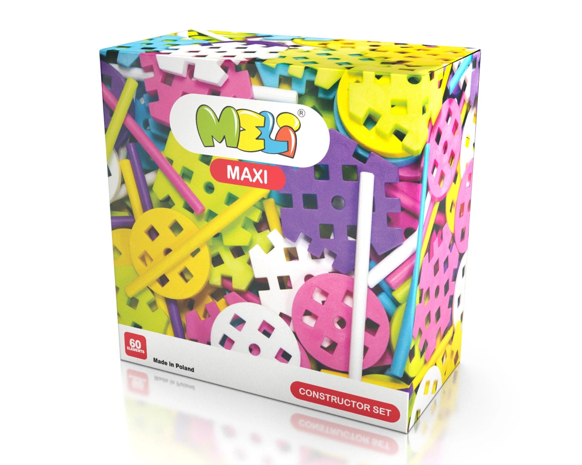 Klocki Maxi Pink Constructor Set 60 el., od 2 lat