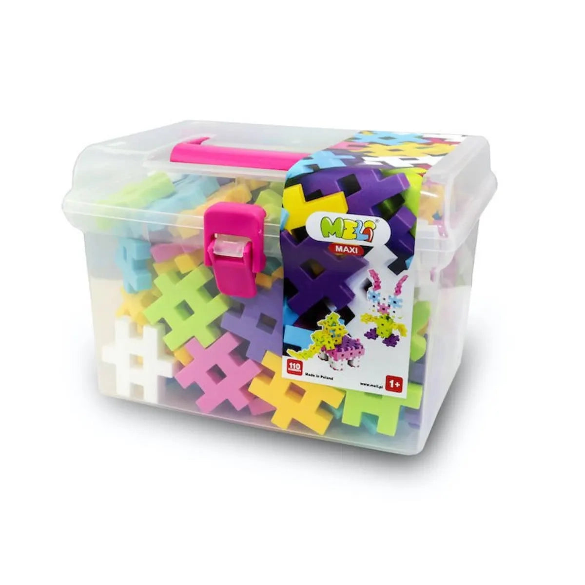 Klocki Maxi Pink Travel Box 110 el., od 2 lat
