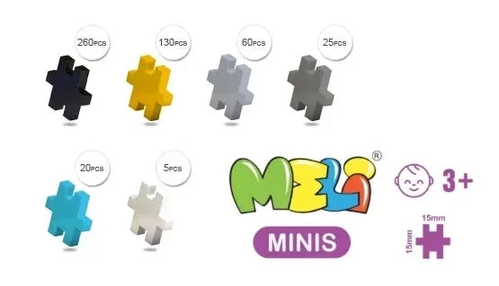 Klocki Minis Build 2w1 dźwig i spychacz 500 el., od 4 lat