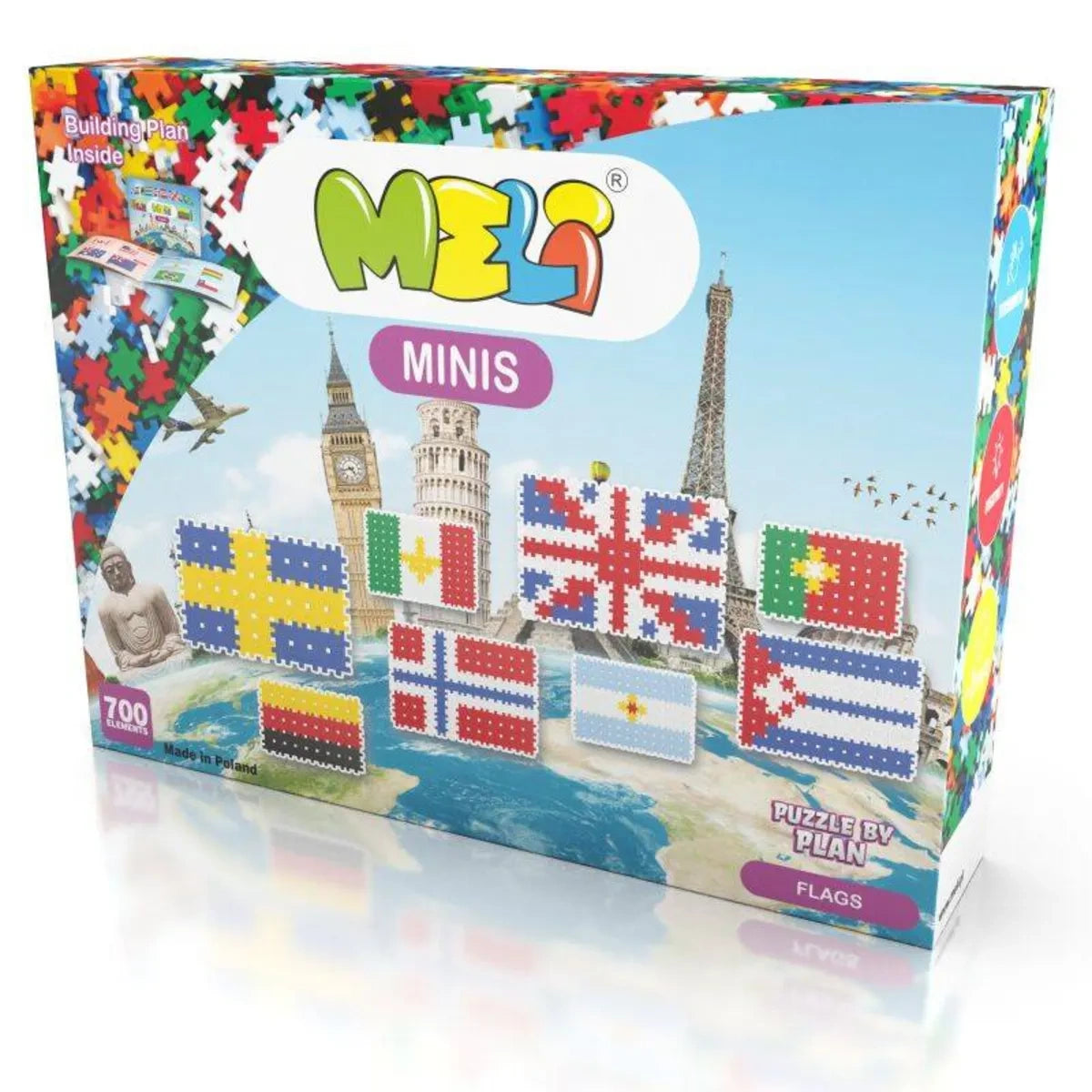 Klocki Minis Flags 3w1 700 el. Nauka flag, od 3 lat