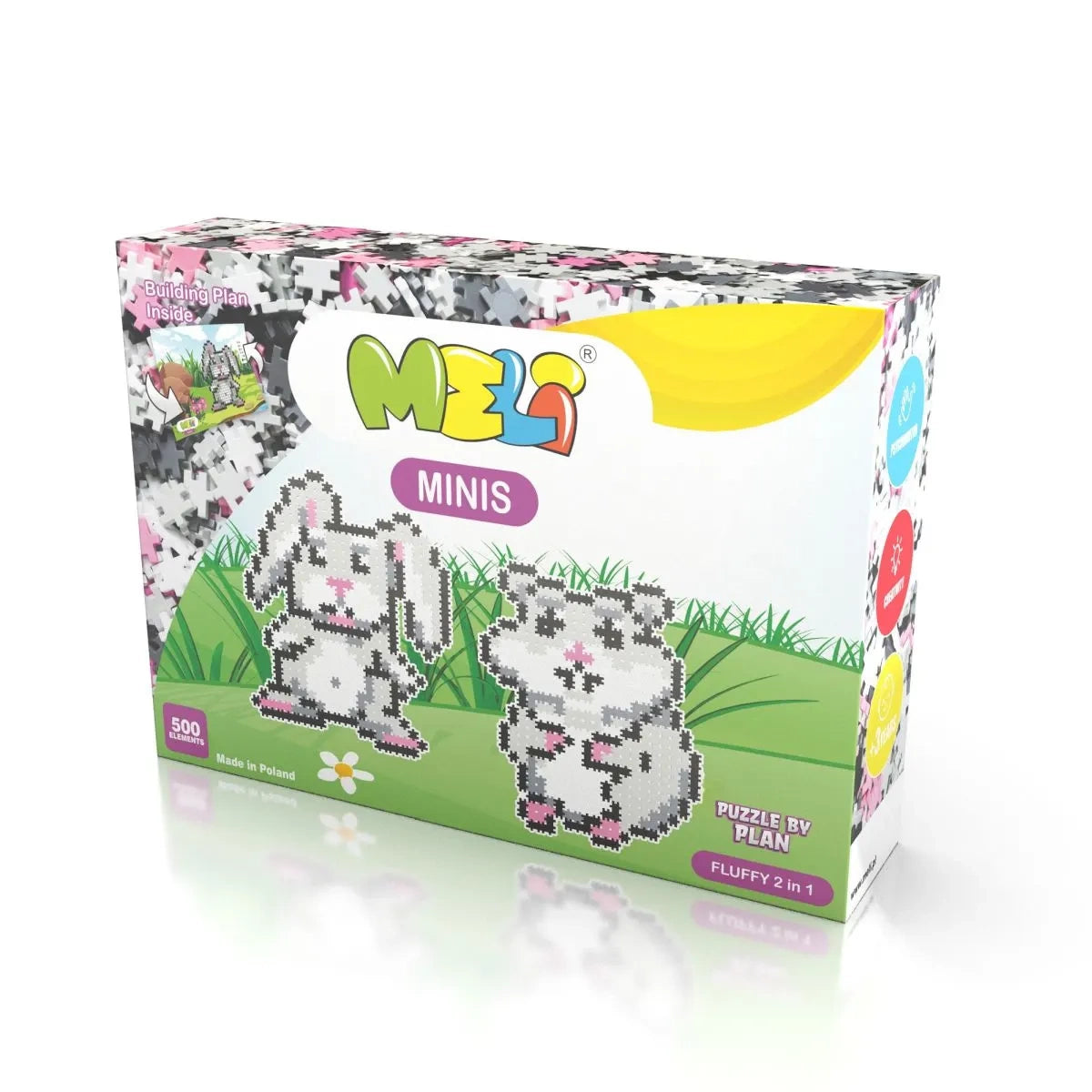 Układanka Klocki Minis Fluffy 2w1 500 el., od 4 lat