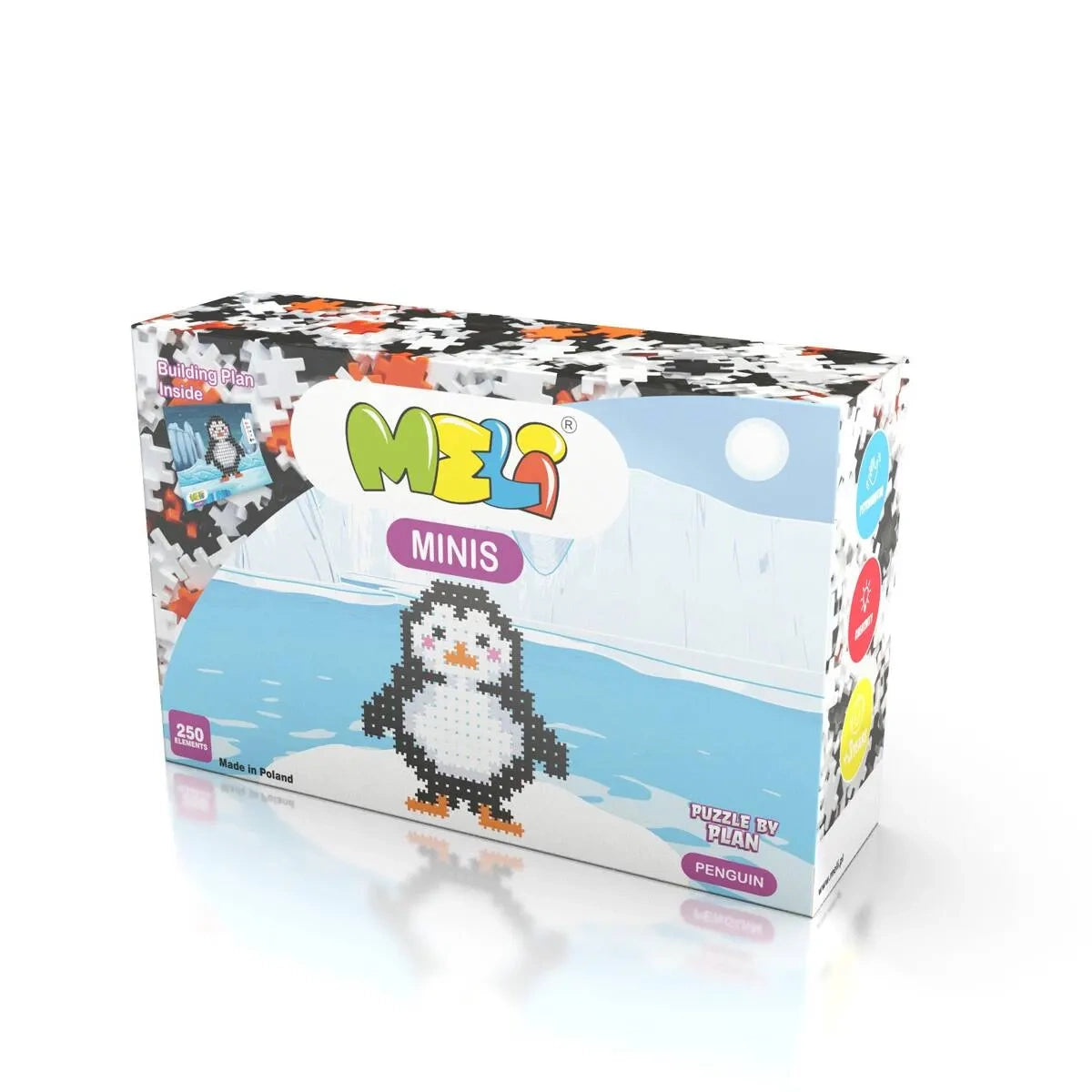 Klocki Minis Penguin 250 el. Mozaika 3D dla dzieci, od 4 lat