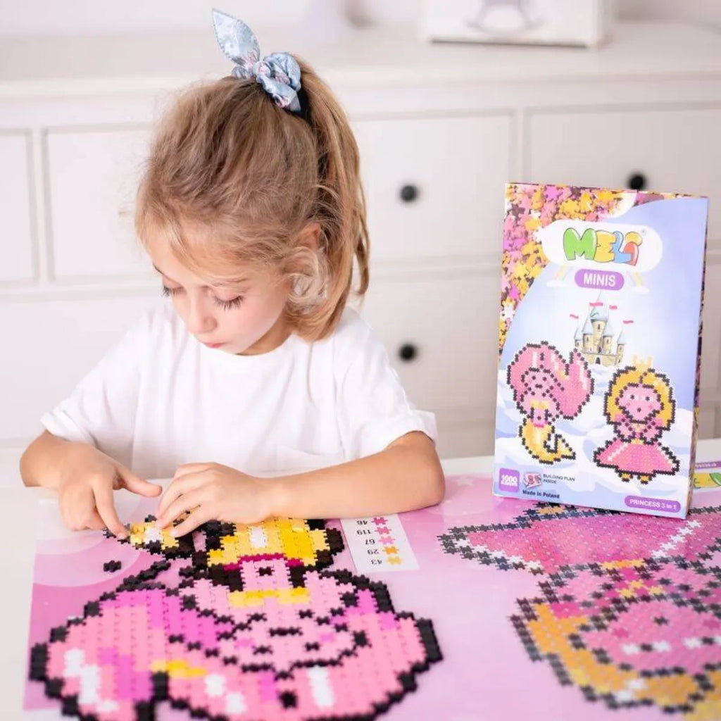 Klocki Minis Princess 3w1 1000 el. Konstrukcyjne, od 4 lat