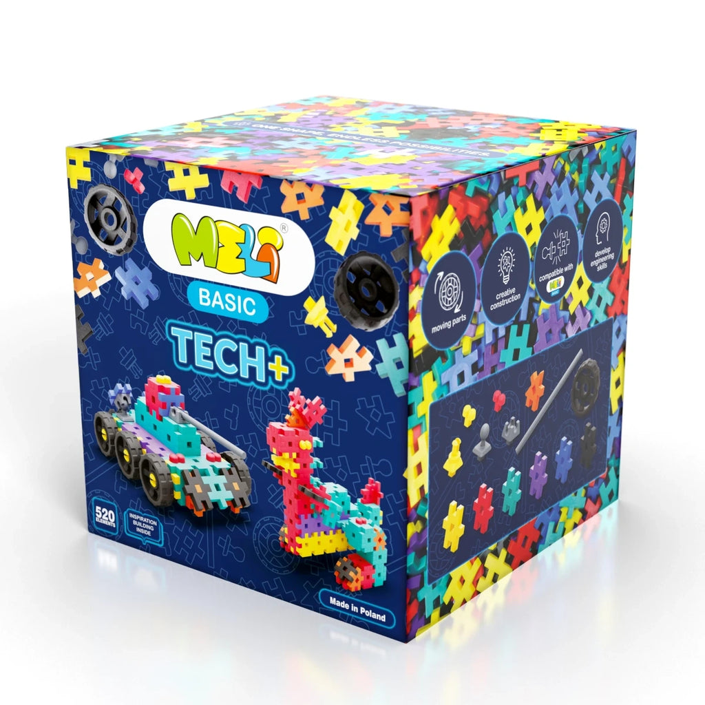Klocki Tech+ 520 el. Zestaw konstrukcyjny, od 3 lat