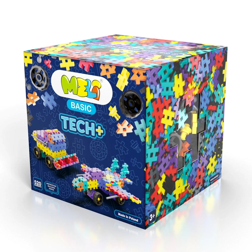 Klocki Tech+ 520 el. Zestaw konstrukcyjny, od 3 lat