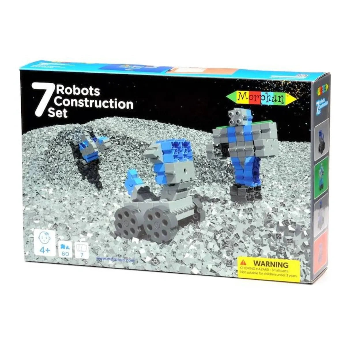 Klocki 7 Robotów Box 80 el. Konstrukcyjne, od 5 lat