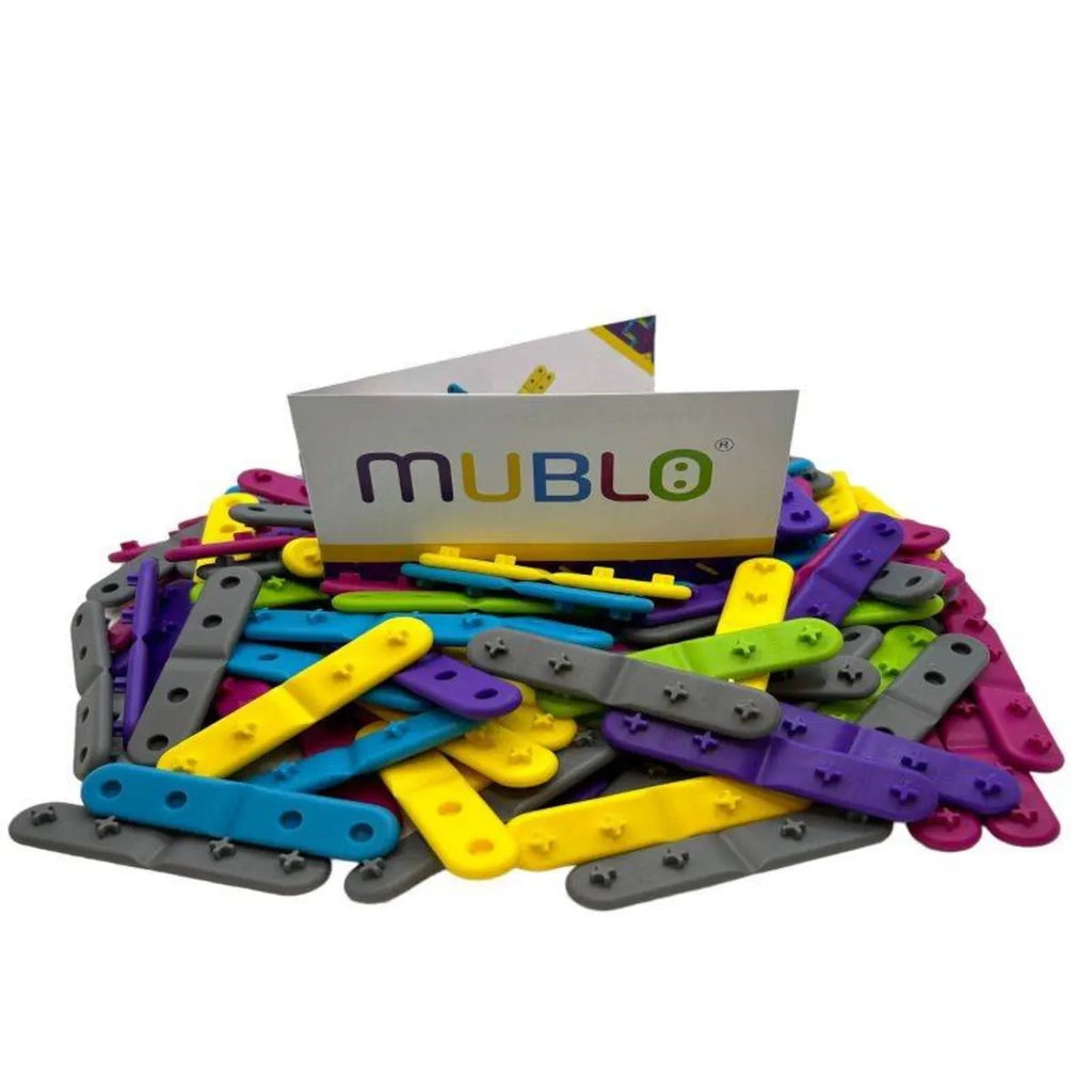 Klocki Mublo 50 el. Konstrukcyjne paseczki, od 3 lat