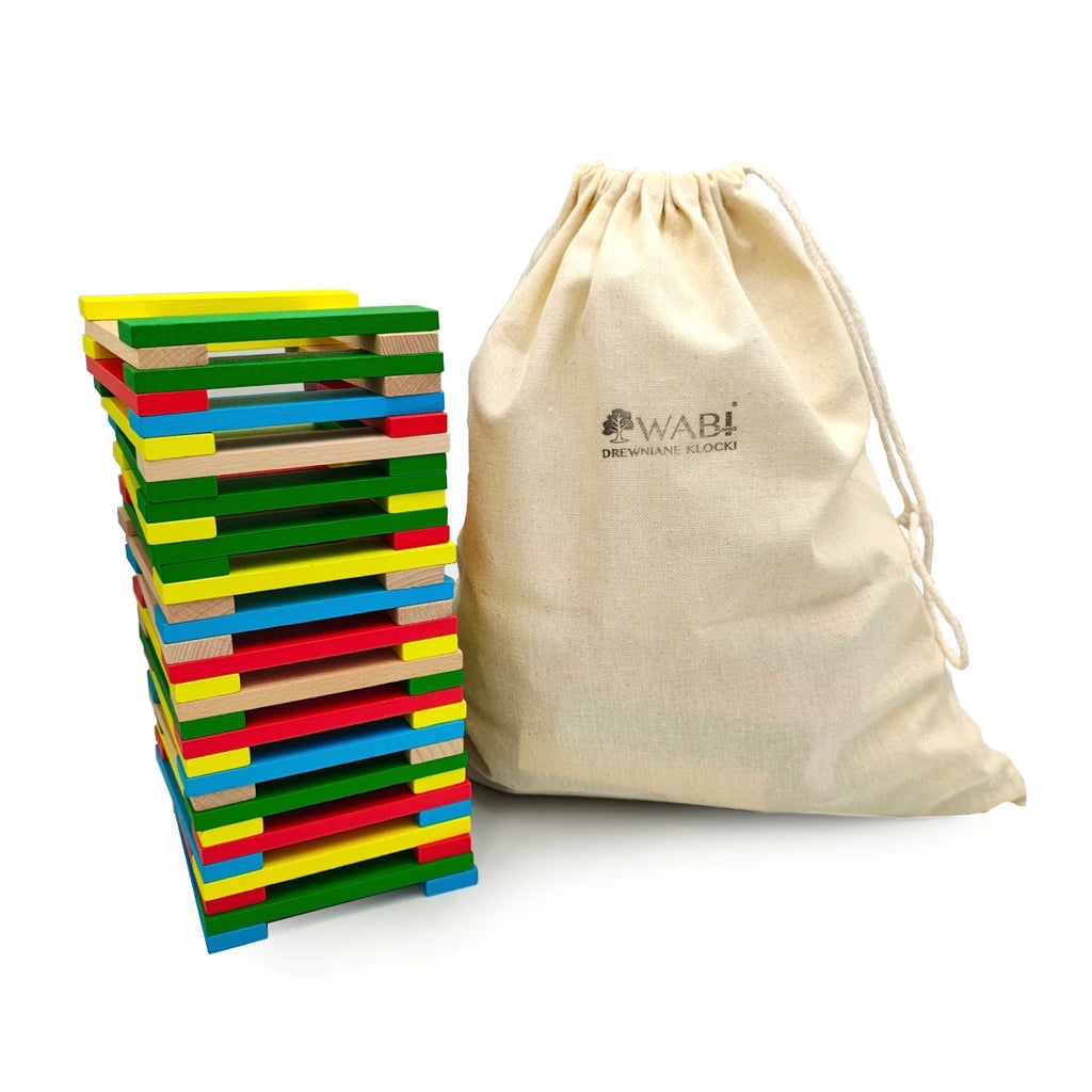 Drewniane klocki deseczki Planks 12 cm 200 sztuk, od 3 lat