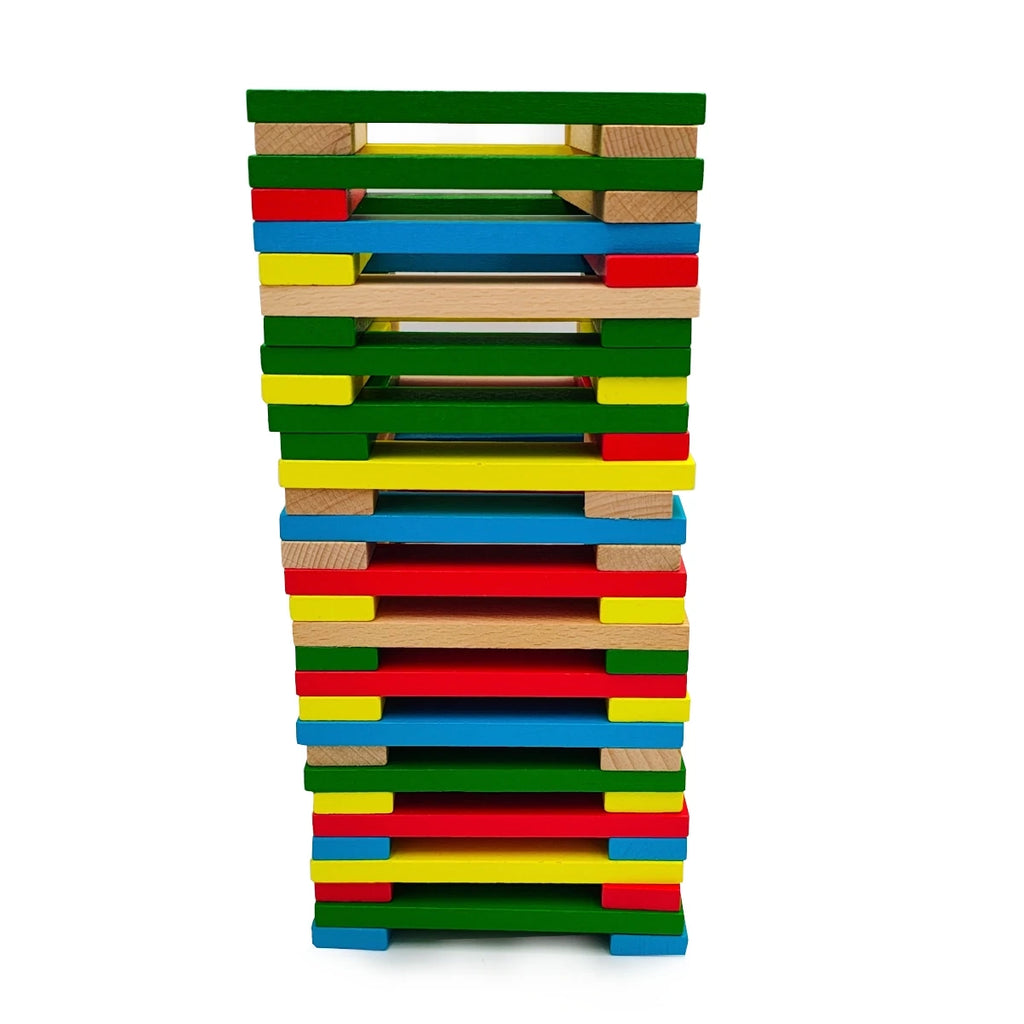 Drewniane klocki deseczki Planks 12 cm 200 sztuk, od 3 lat