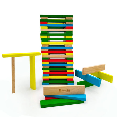 Drewniane klocki deseczki Planks 12 cm 200 sztuk, od 3 lat