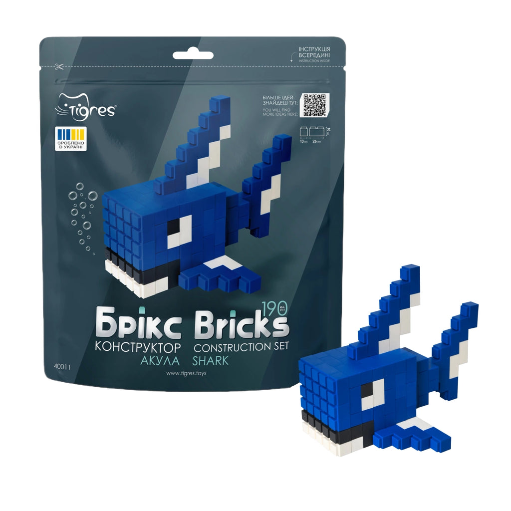 Klocki konstrukcyjne Bricks Rekin 190 el., od 3 lat