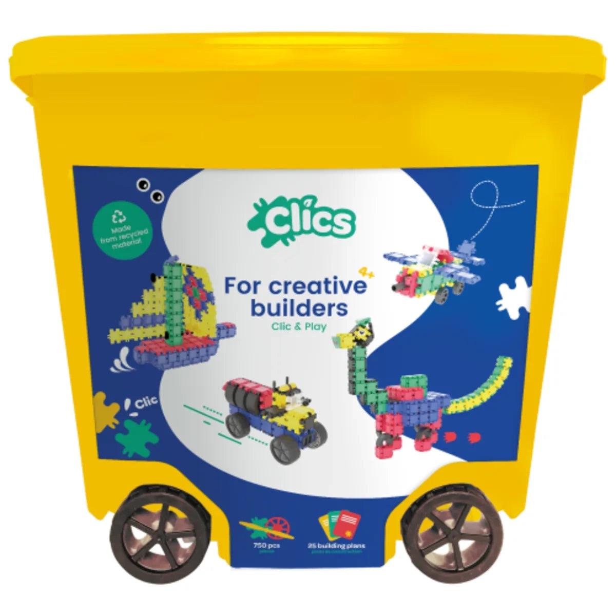 Klocki Clics Roller 25w1 750 el. konstrukcyjne, od 4 lat