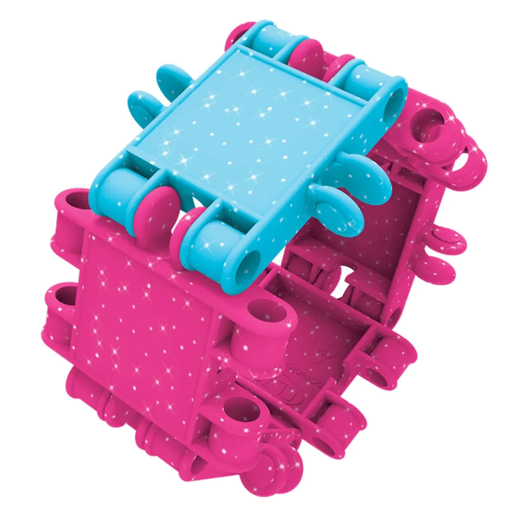 Klocki Clics Wiaderko 8w1 Glitter brokatowe 175 el., od 4 lat