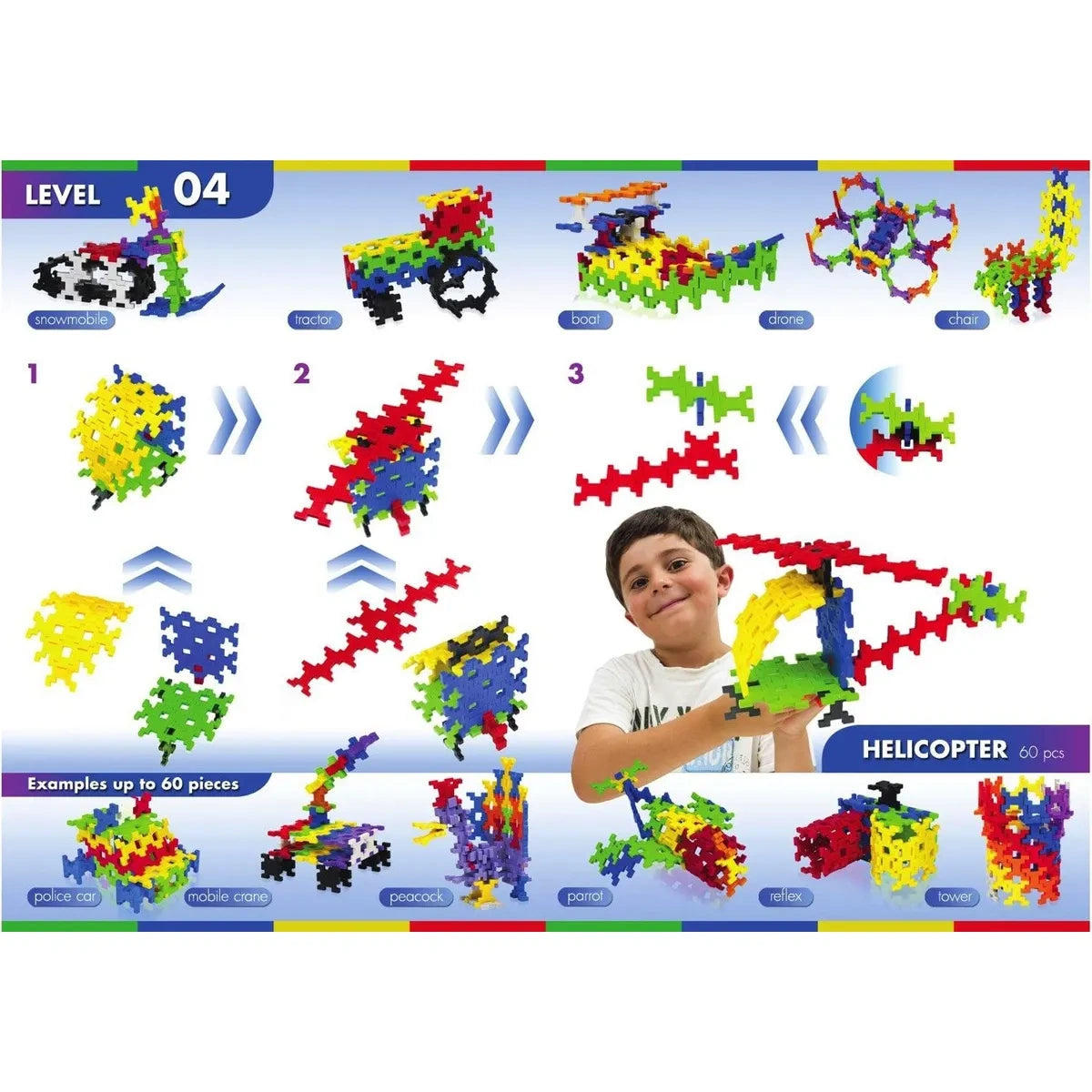 Klocki konstrukcyjne Cube XL 100 el., od 4 lat