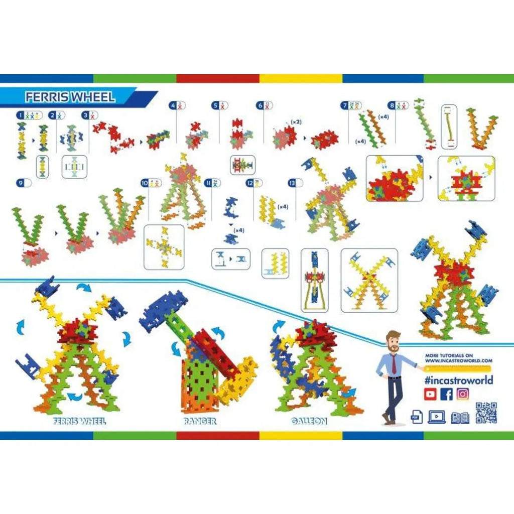 Klocki konstrukcyjne Fairground 150 el. 3w1, od 4 lat