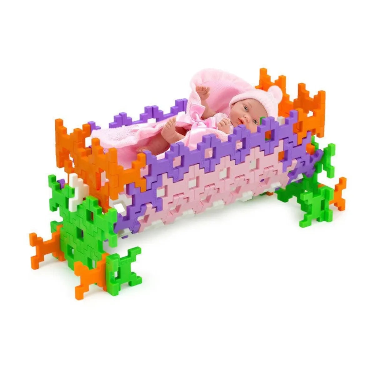 Klocki konstrukcyjne Midi Pink 60 el. pastelowe, od 4 lat