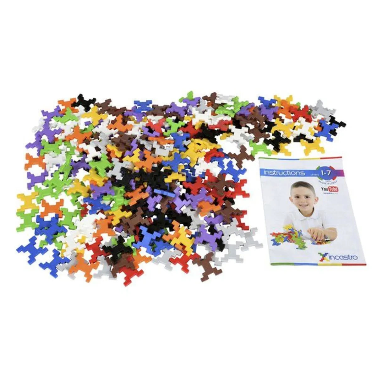 Klocki konstrukcyjne Pack 200 el. 10 kolorów, od 4 lat