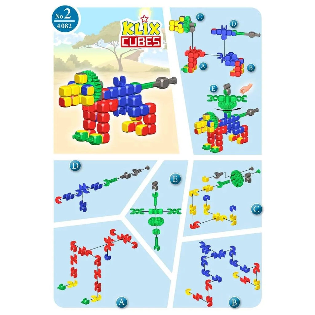 Klocki Konstrukcyjne Klix Cubes 150 el., od 5 lat