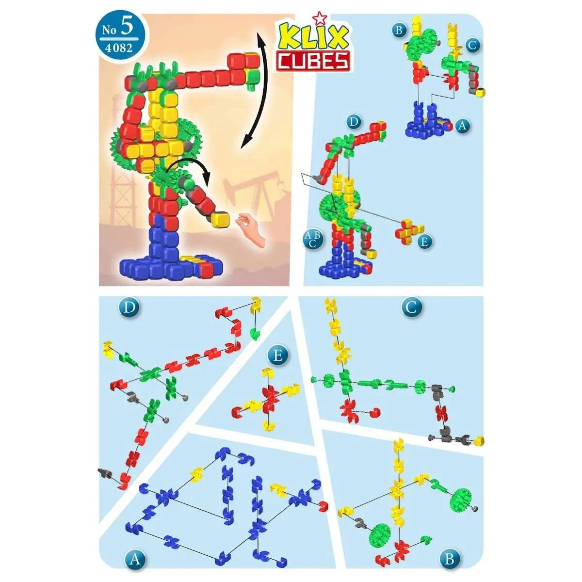 Klocki Konstrukcyjne Klix Cubes 150 el., od 5 lat