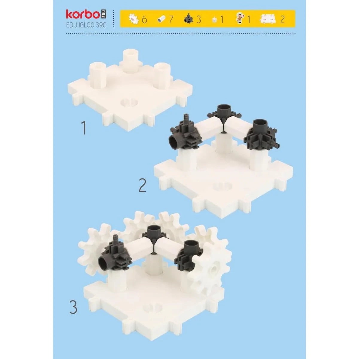 Klocki konstrukcyjne Edu Igloo 390 el. Arktyka, od 4 lat