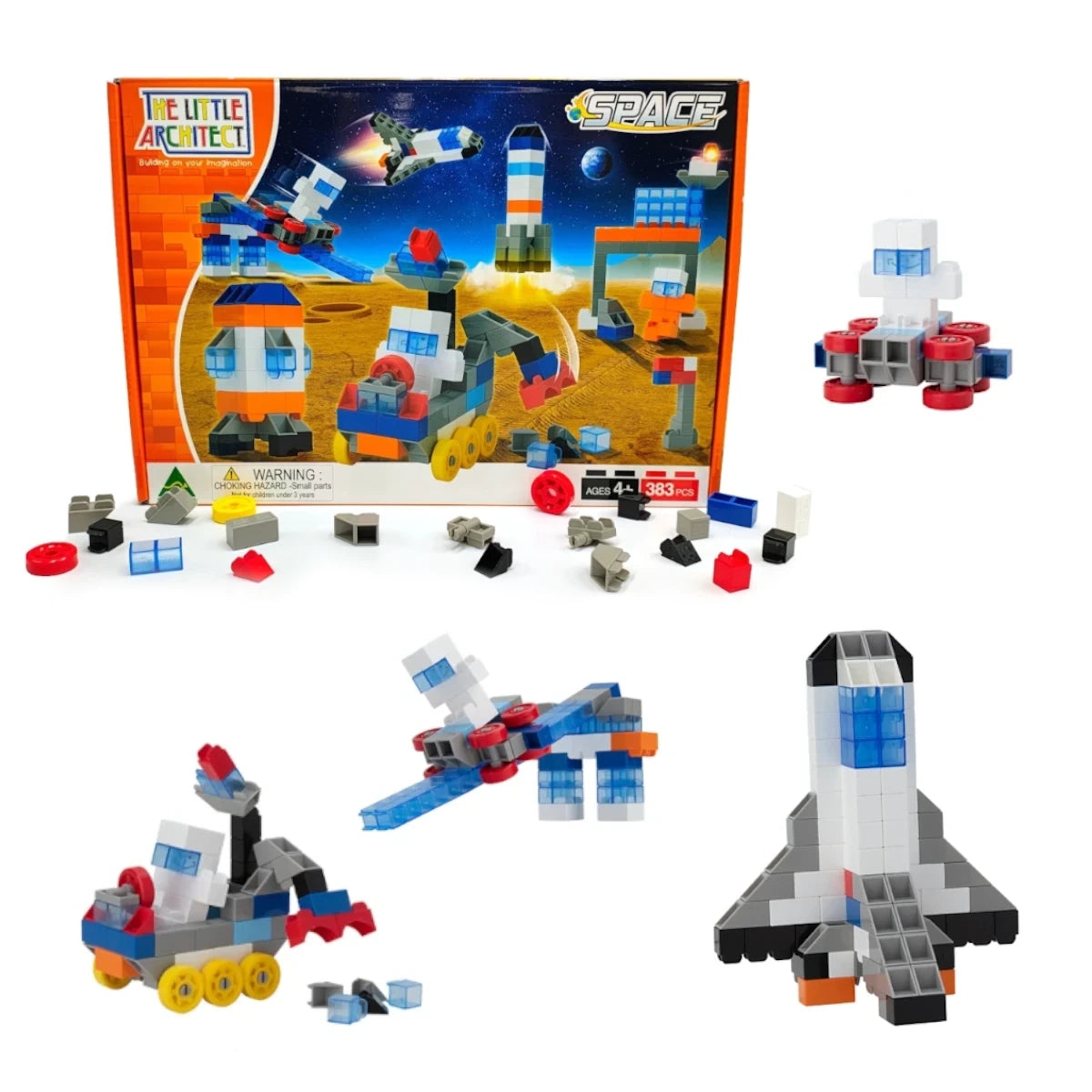 Klocki konstrukcyjne Space 383 el., od 4 lat