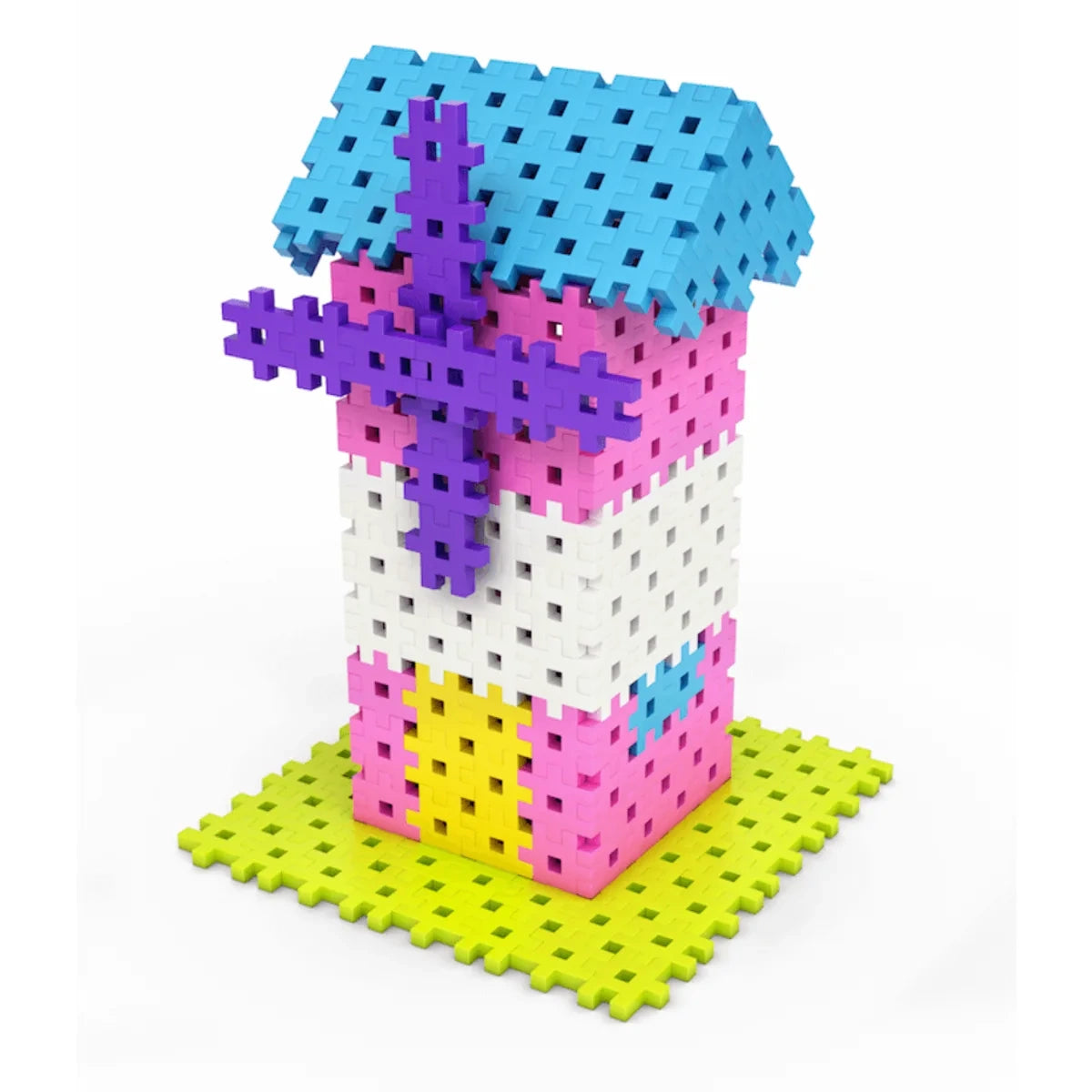 Klocki konstrukcyjne Basic Pink 300 el. Wafle, od 3 lat