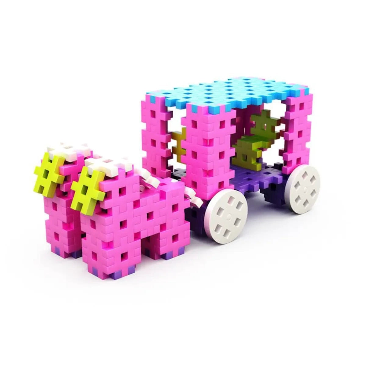 Klocki konstrukcyjne Constructor Pink 200 el., od 3 lat
