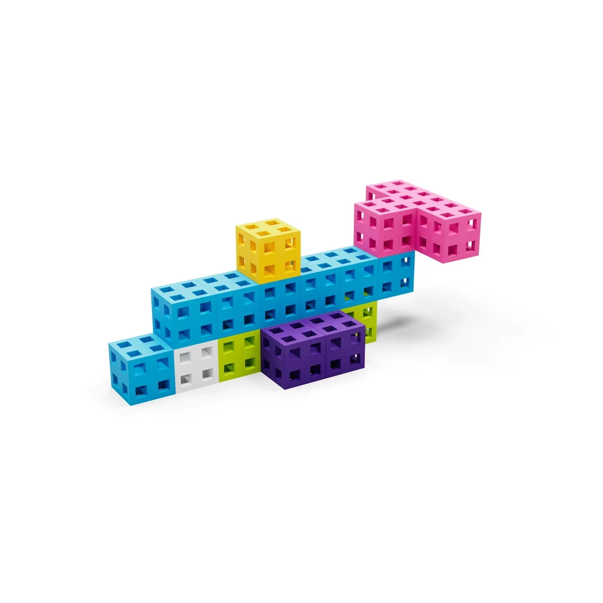 Klocki konstrukcyjne Cube Pink 50 el., od 3 lat