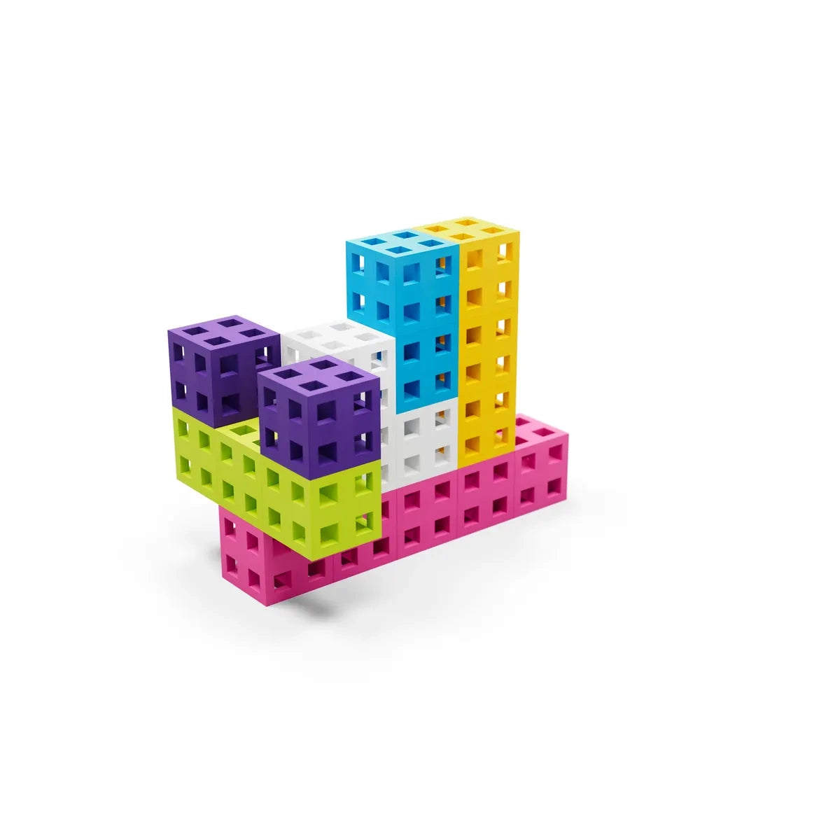Klocki konstrukcyjne Cube Pink 50 el., od 3 lat