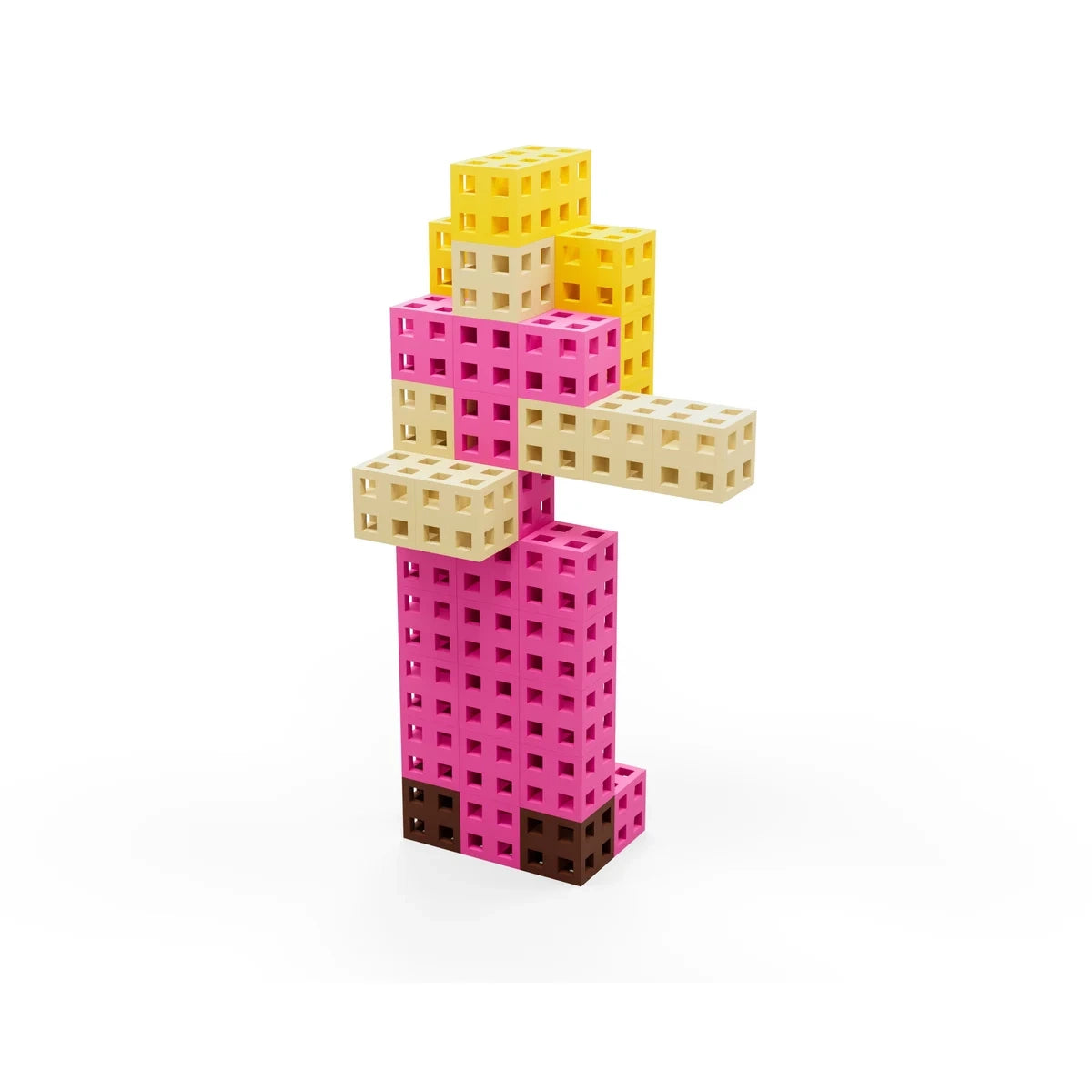Klocki konstrukcyjne Cube Pink 50 el., od 3 lat