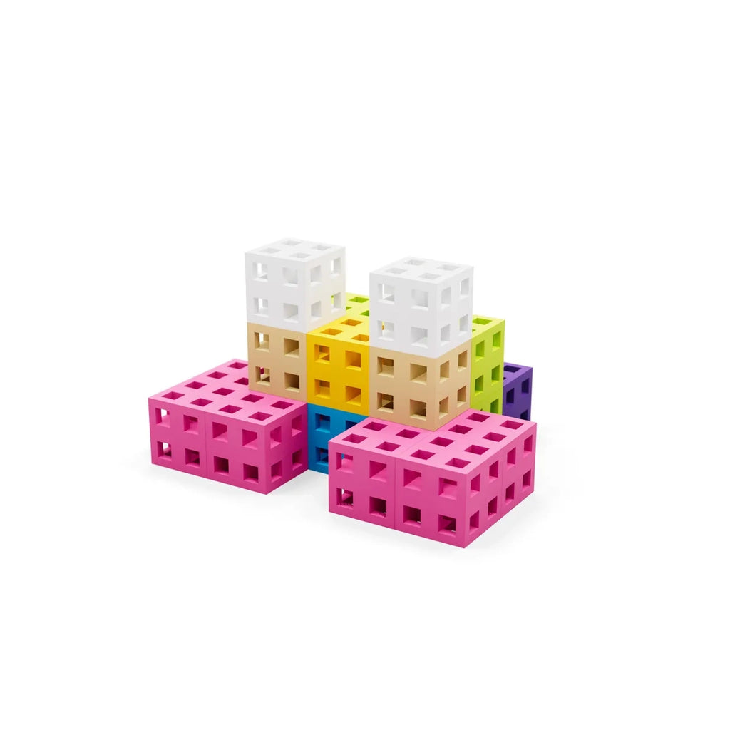 Klocki konstrukcyjne Cube Pink 50 el., od 3 lat