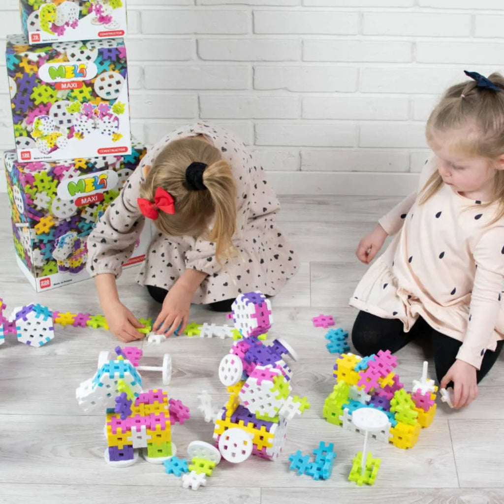 Klocki konstrukcyjne Maxi Constructor Pink 120 el., od 3 lat