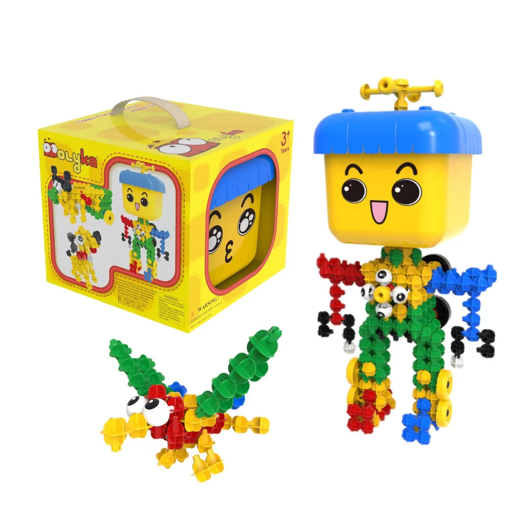 Klocki konstrukcyjne Yellow Box 158 el., od 3 lat
