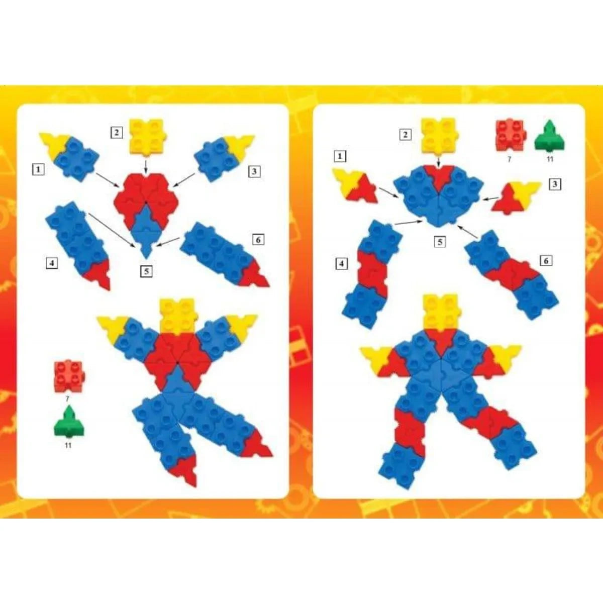 Klocki konstrukcyjne 20 el. 8 modeli Starter, od 3 lat