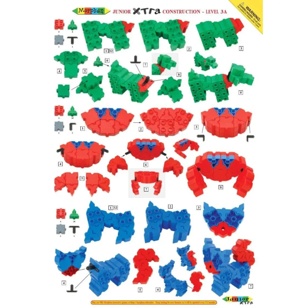 Klocki konstrukcyjne Junior Xtra 500 el., od 5 lat