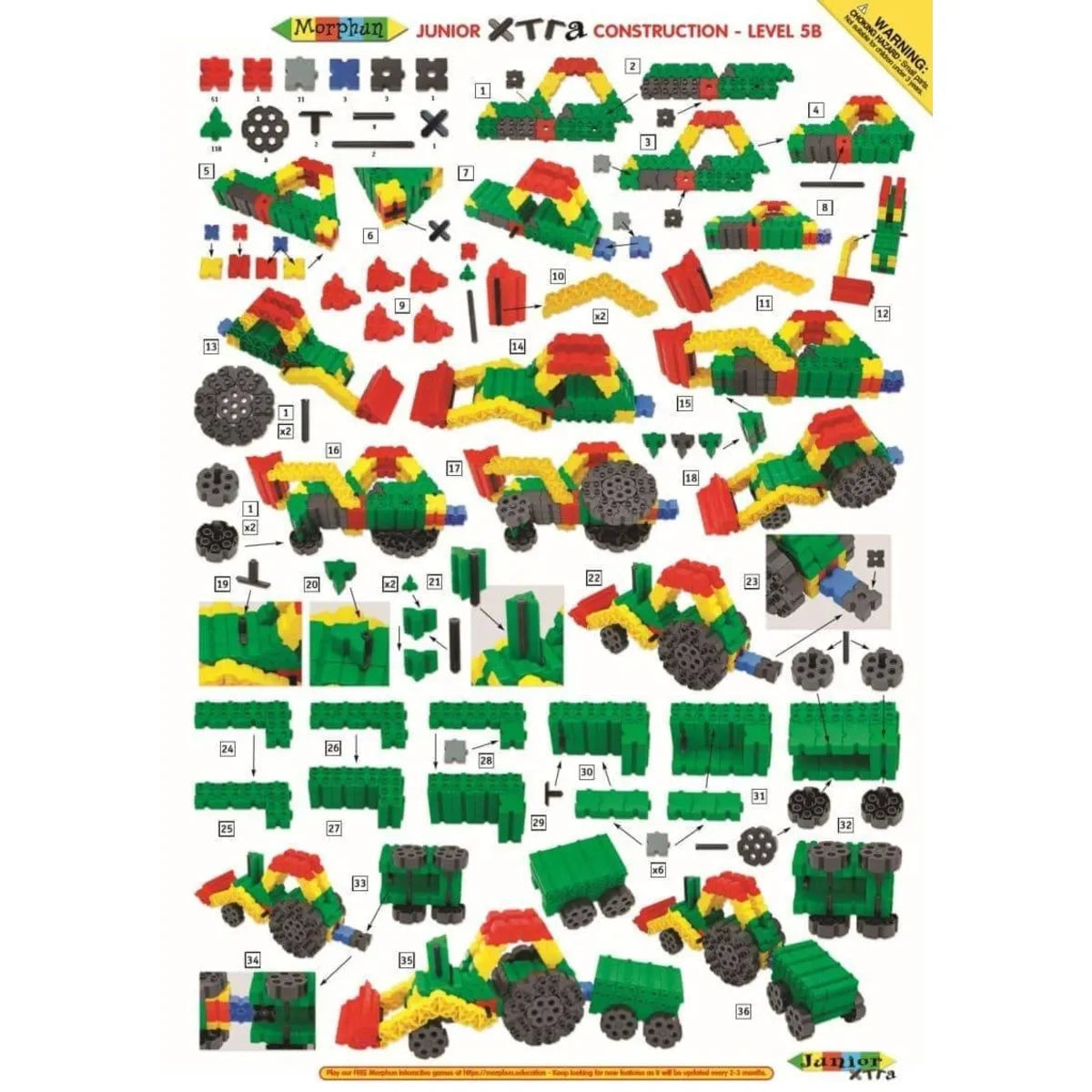 Klocki konstrukcyjne Junior Xtra 500 el., od 5 lat